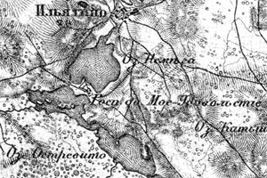 Фрагмент военной карты-трехверстки 1912 г.